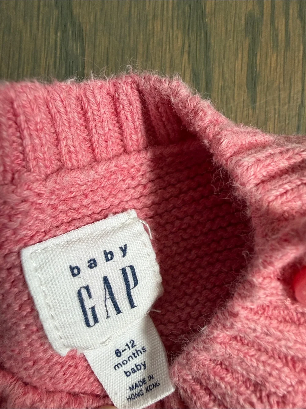 baby GAP Pink & Cream Striped Knit Romper 6-12M